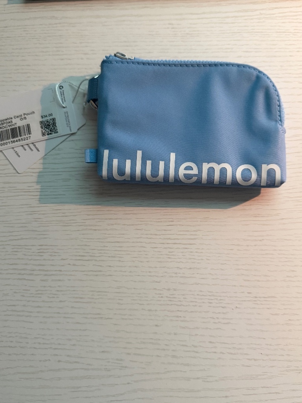 Lululemon Clippable Card Pouch Proud Cloud/White NWT